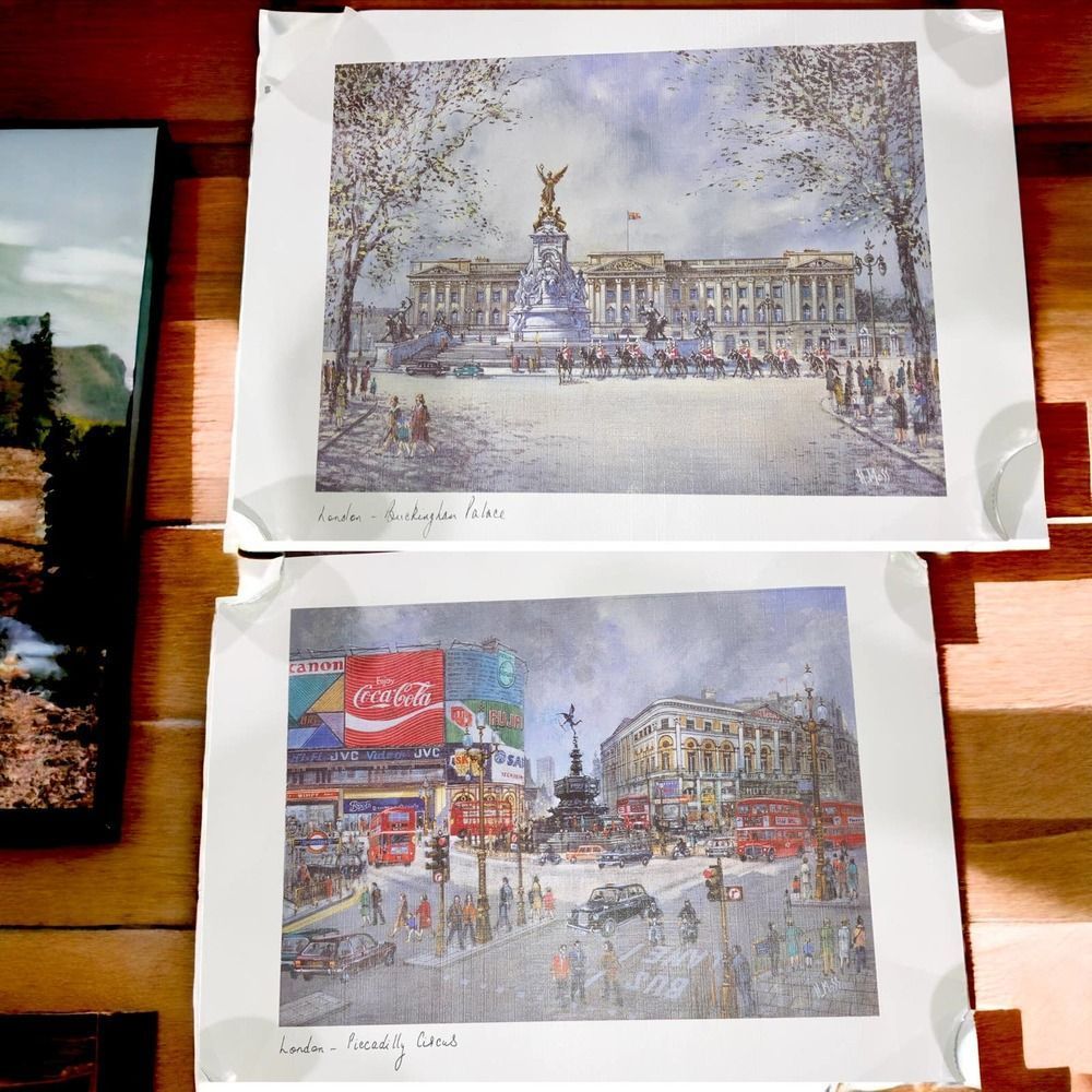Two London Art Drawing Prints on Art Paper Vintage!  Unused!